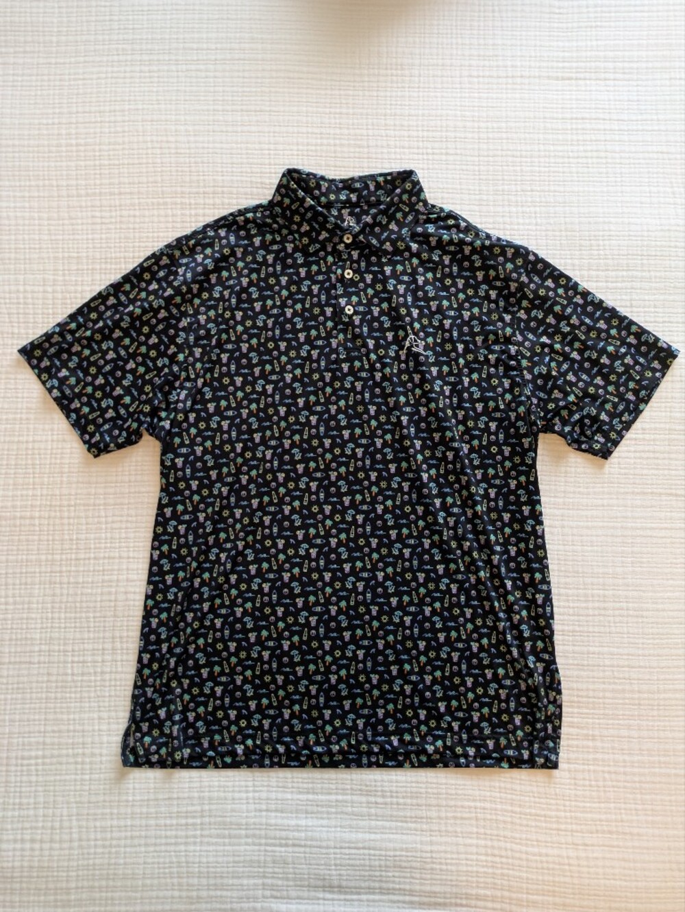 Black Rhoback Polo with Detail (L)